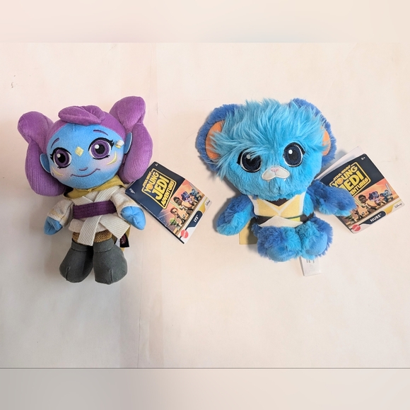 Small young Jedi adventures plush stuffed animals x2 NWT - Picture 1 of 2